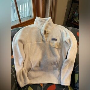 Patagonia White Re-Tool Half-Snap Pullover
